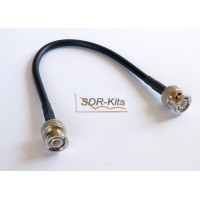 RG223 24cm Coax Cable with BNC plug to BNC plug connectors  (BNC Thru Calibration cable)